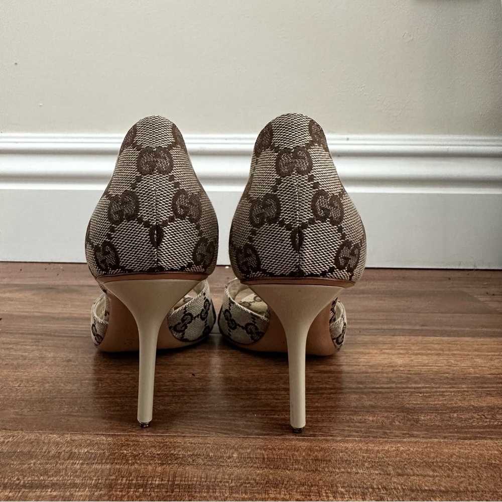 Vintage Gucci Horsebit Monogram Printed Heels - Picture 4 of 8